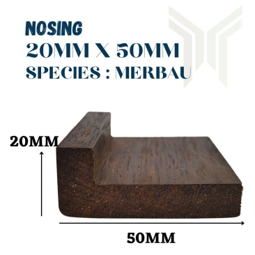 Nosing 20mm x 50mm (P137) - Merbau