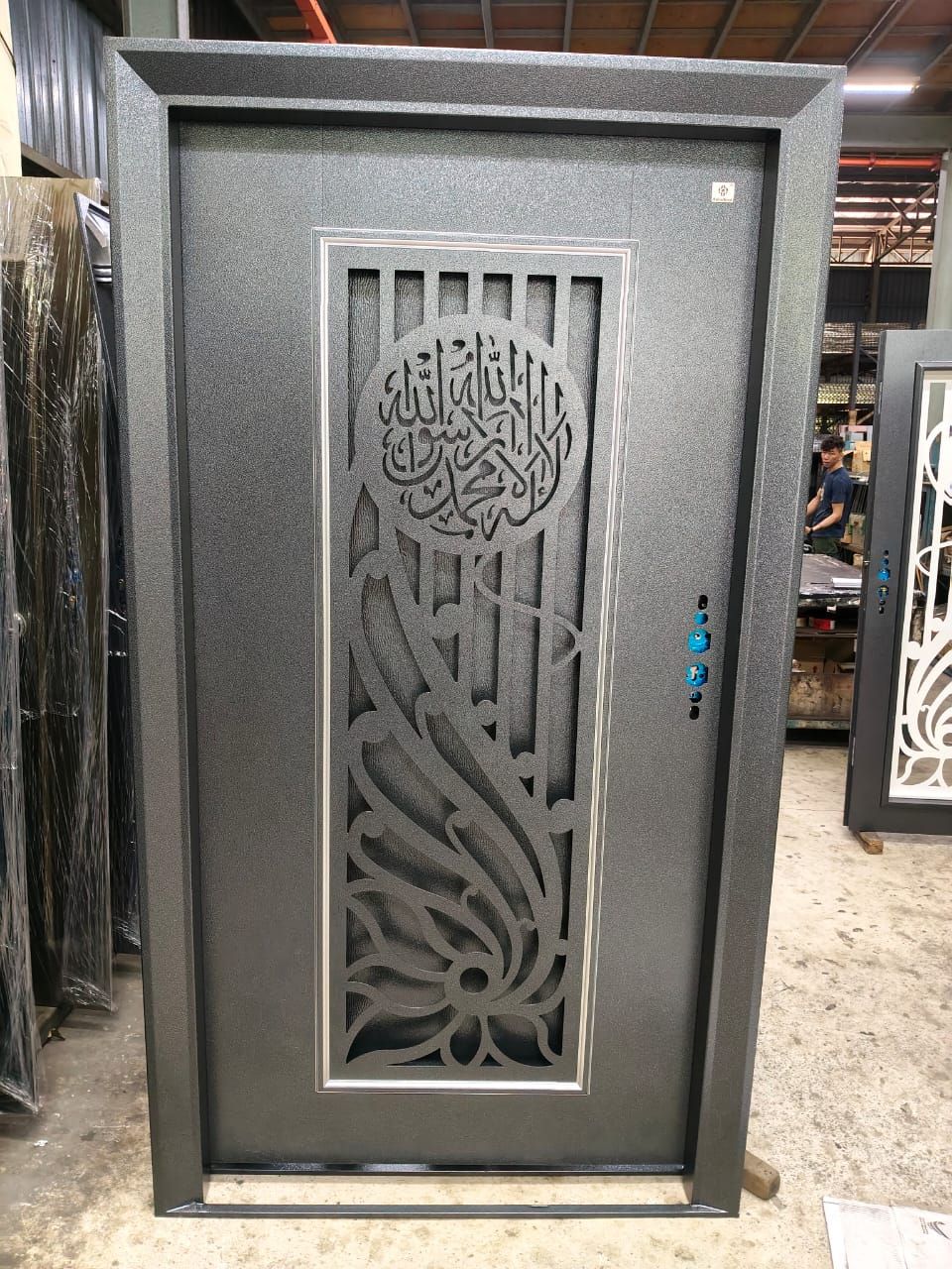 SAFETY DOOR 4X88 BLUE LC601-1 JAWI B BLUE RH[OPEN IN]