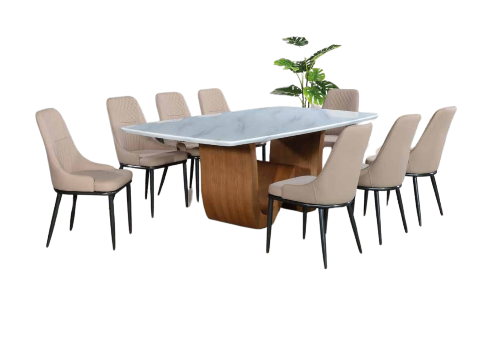DINING SET (PLZ MT-919-G + 8827(LEG)_1)