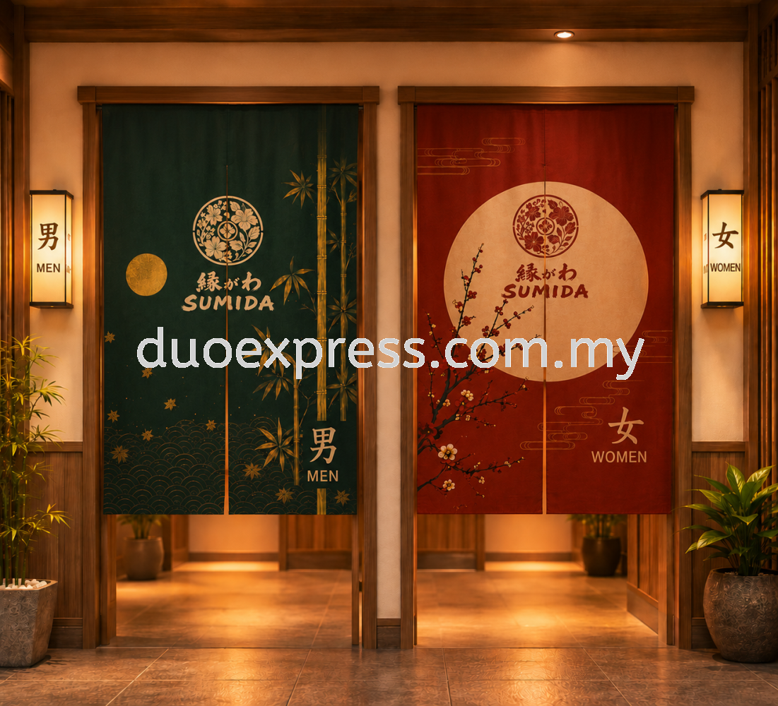 Custom Noren Curtain Malaysia | Premium Japanese-Style Fabric Curtains for Restaurants, Caf茅s, Kiosks & Retail Stores
