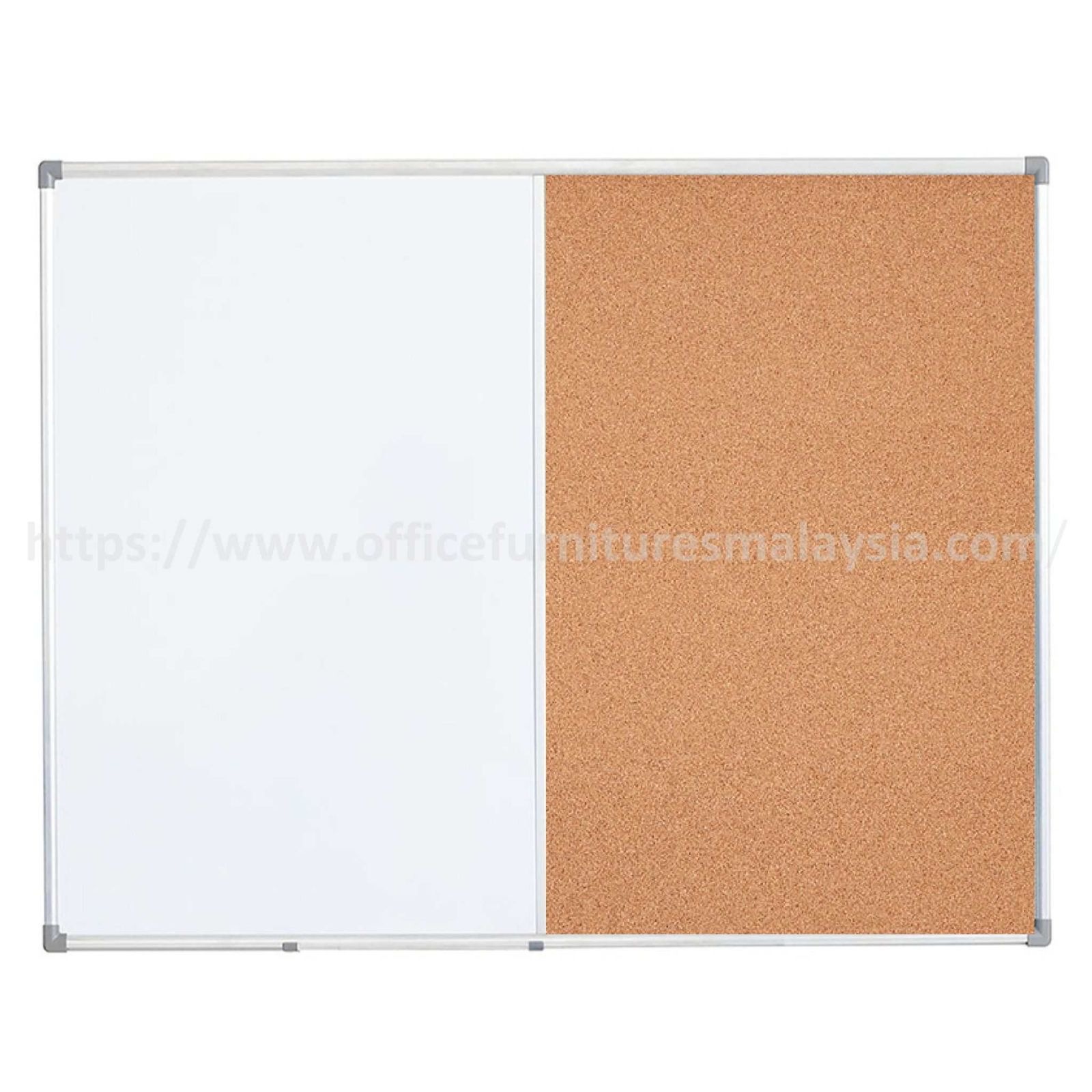 4 ft x 8 ft Aluminium Dual Cork – White Board OFMDUC48
