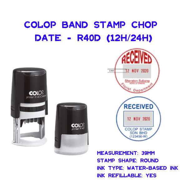 Colop Stamp Chop Date - R40D (12H/24H)
