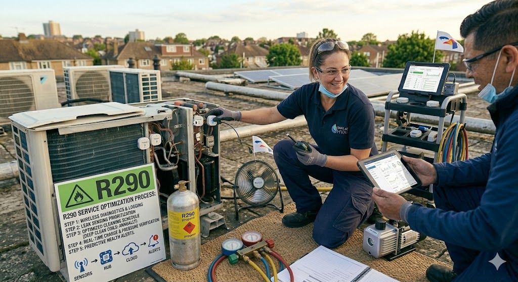 R290 servicing process optimization