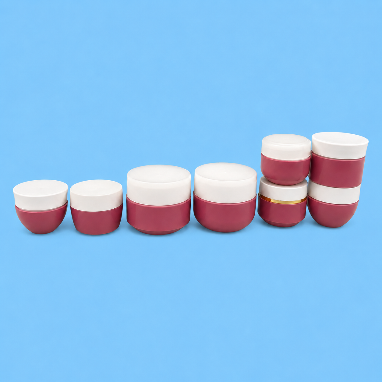 Coloured Cream Jar