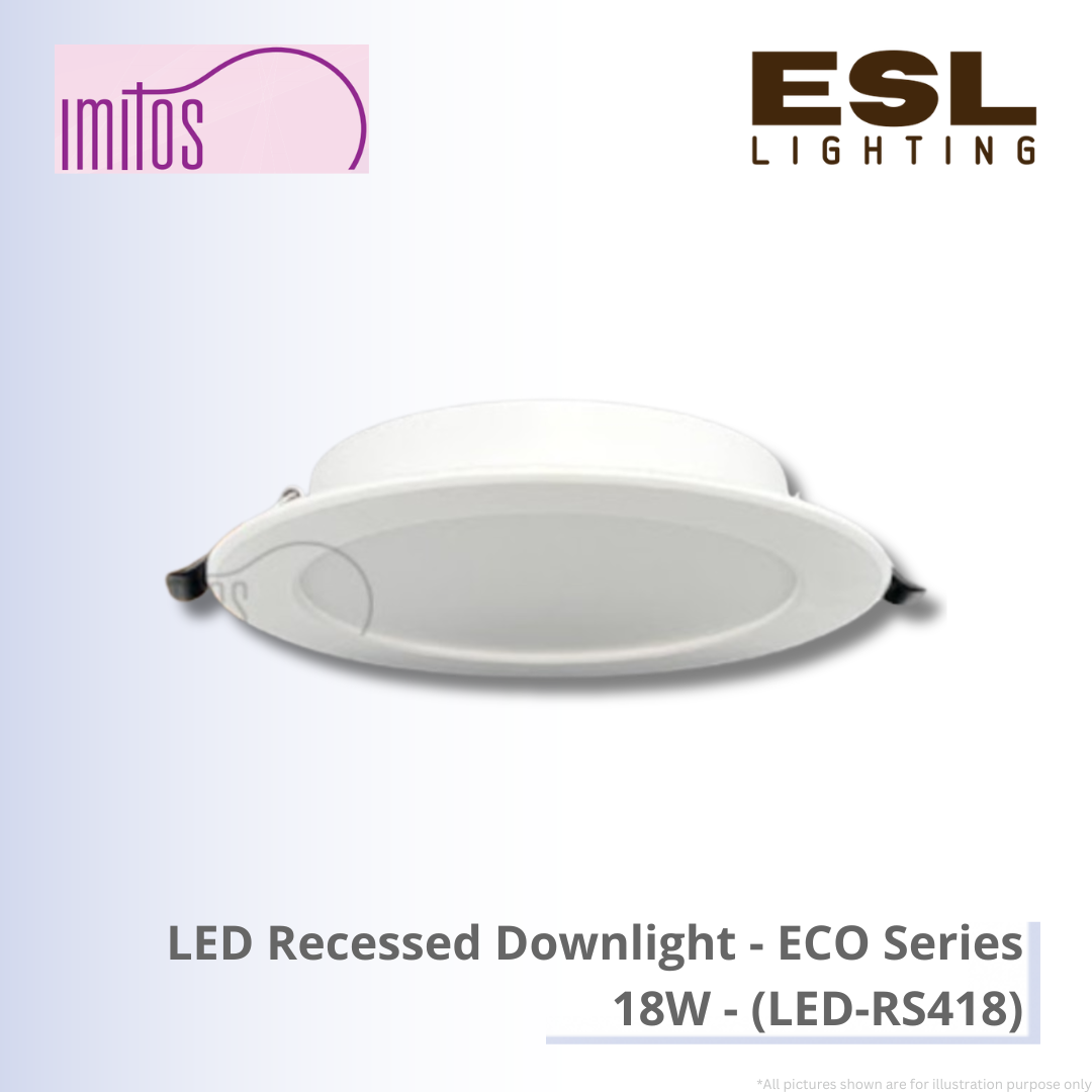 IMITOS LED Recessed Downlight (ECO Series) 18W - LED-RS418 [SIRIM]