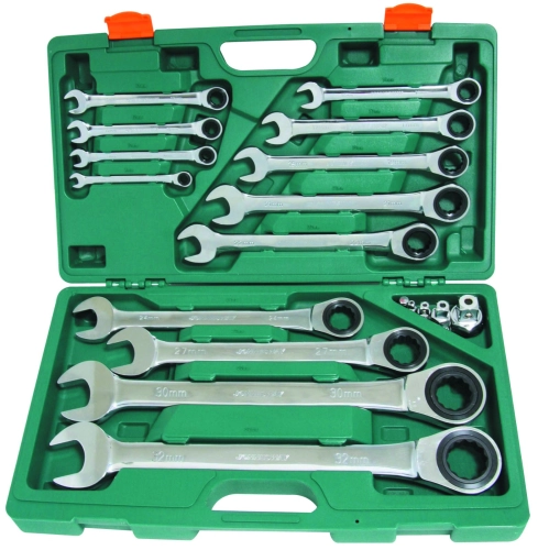 W45117S JONNESWAY 72 TEETH RATCHETING COMBINATION WRENCH SET