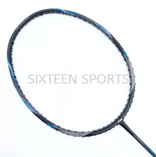 Li Ning Tectonic 3 Black Silver Blue Badminton Racket (C/W Lining No.1 String & Overgrip)