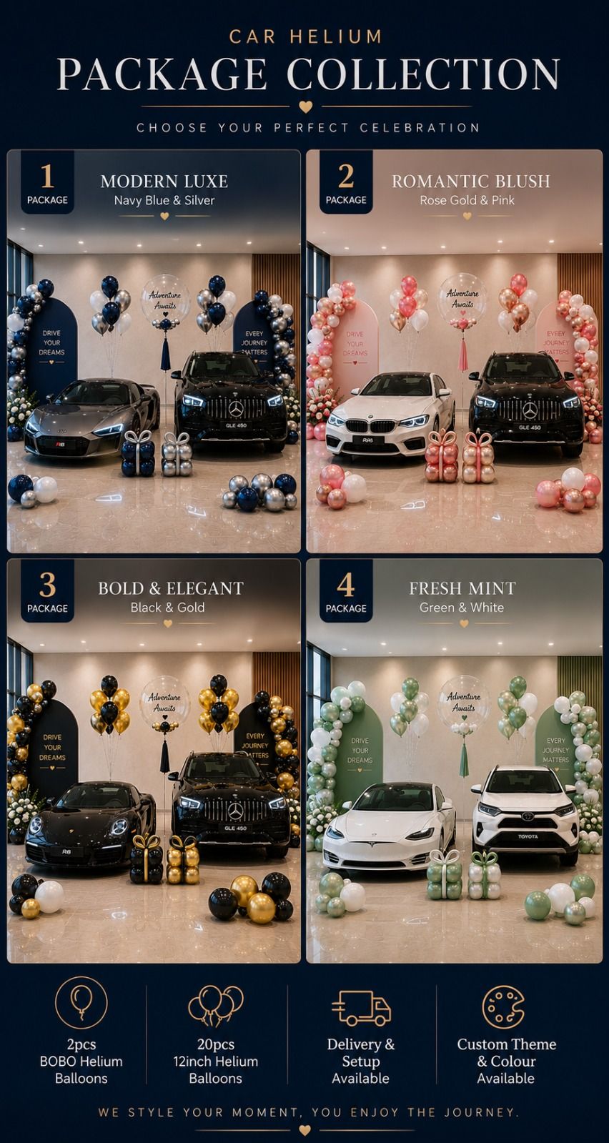 New car delivery ceremony