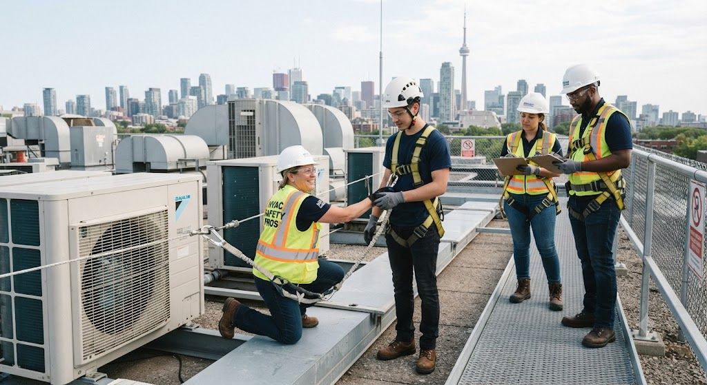 HVAC installation safety procedures training height