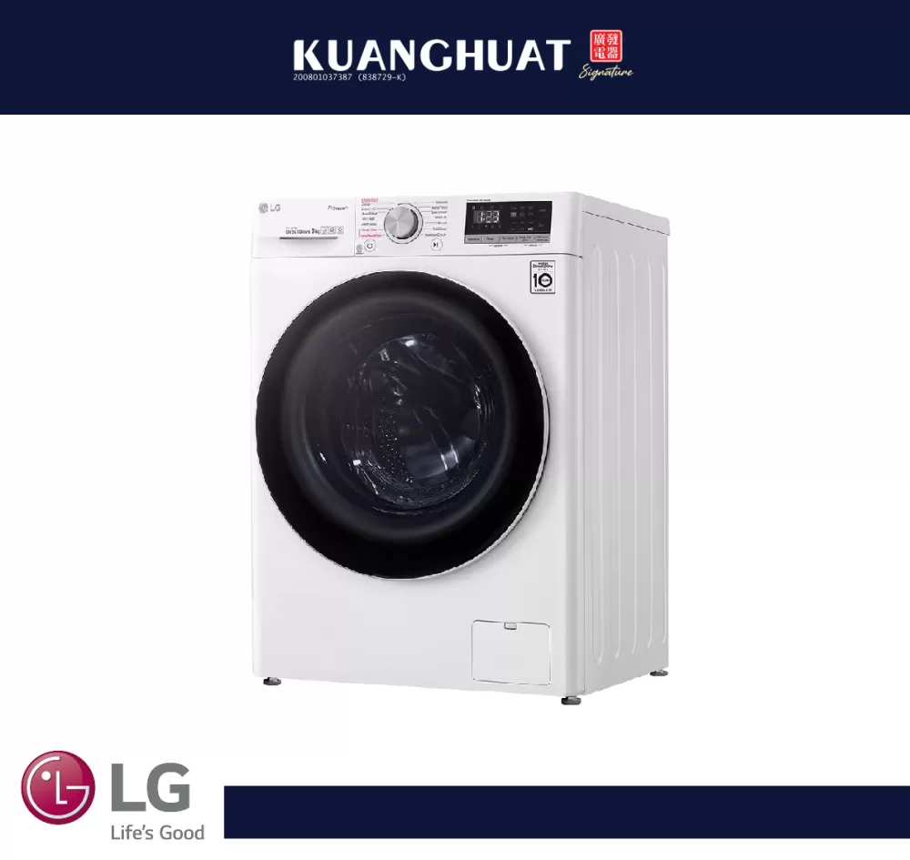 LG 9kg Front Load Washing Machine AI Direct Drive™ and Steam™ FV1409S4W
