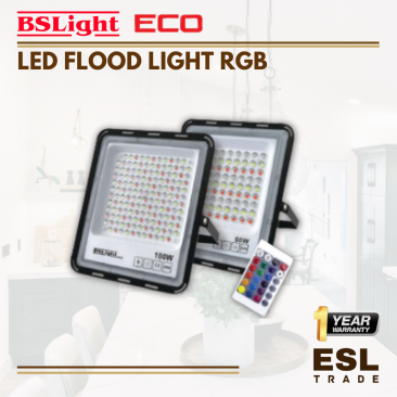 BSLIGHT Eco Series: LED Flood Light (PF0.6) RGB Type 50W/100W - SIRIM APPROVED