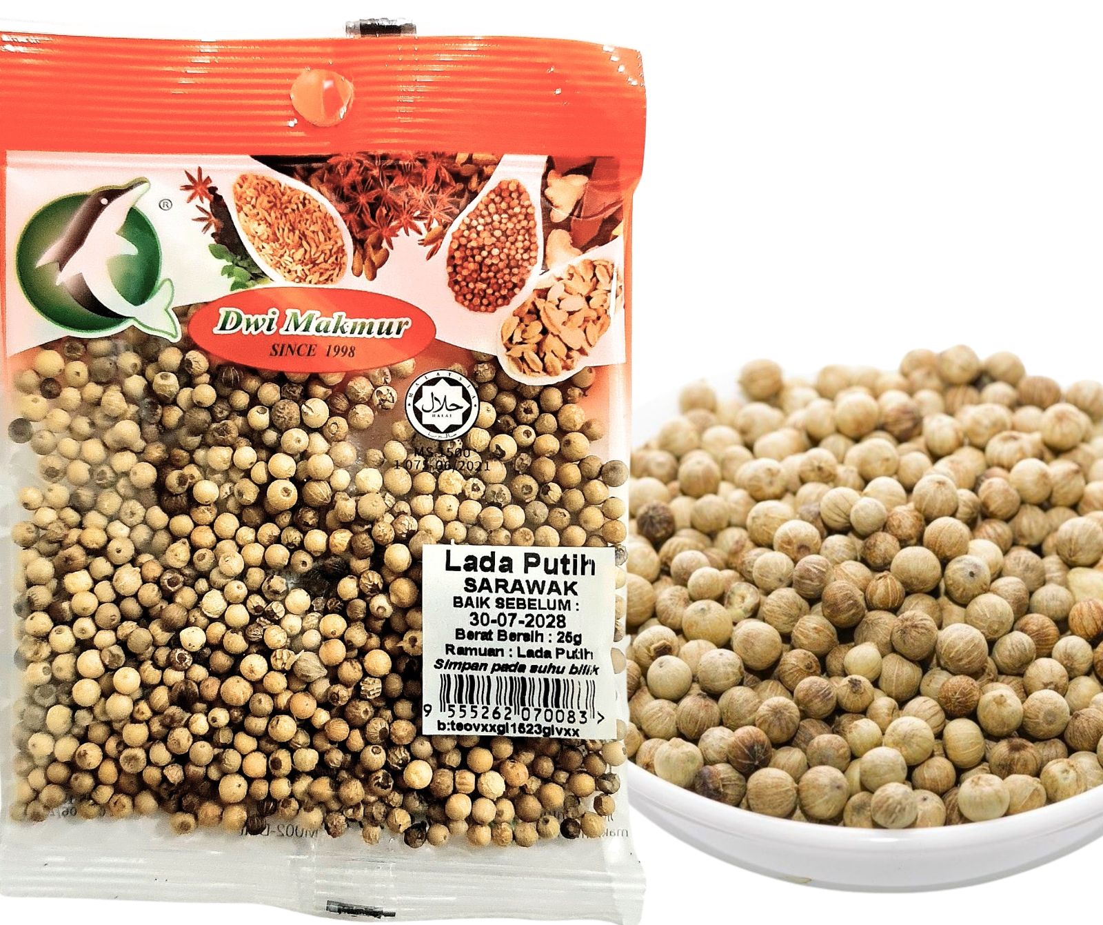 White Pepper 25 Grams RM3.00 X 5 Units C.Dwi Makmur