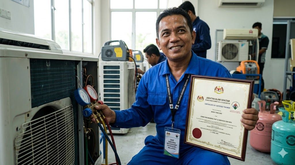 DOE refrigerant technician qualification Malaysia
