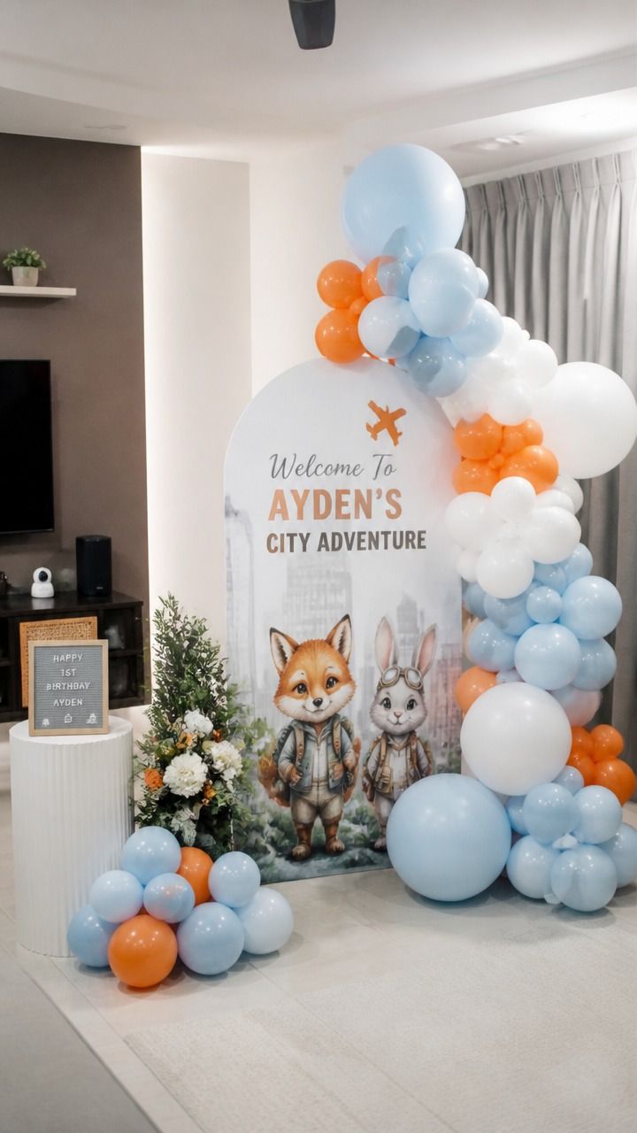 Birthday Board & Balloon Decoration