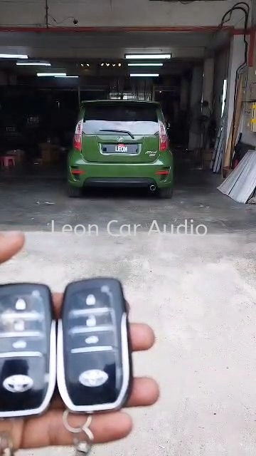 Perodua old myvi PKE fully Keyless intelligent smart alarm system with Push start button and engine auto start