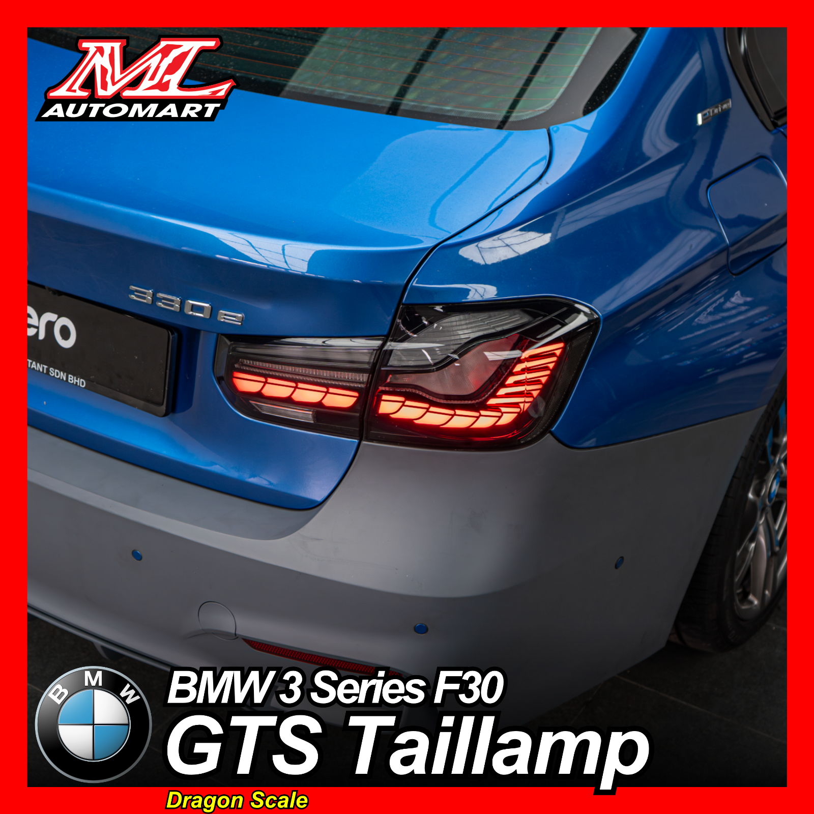 BMW 3 Series F30 GTS Dragon Scale Taillamp