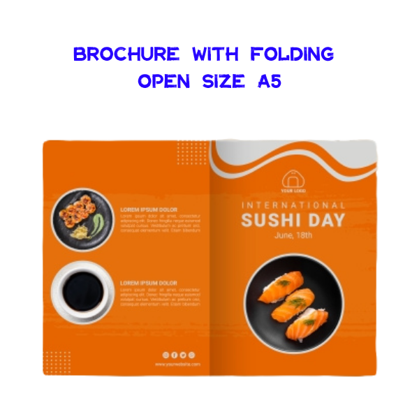 Brochure with Folding Open Size A5