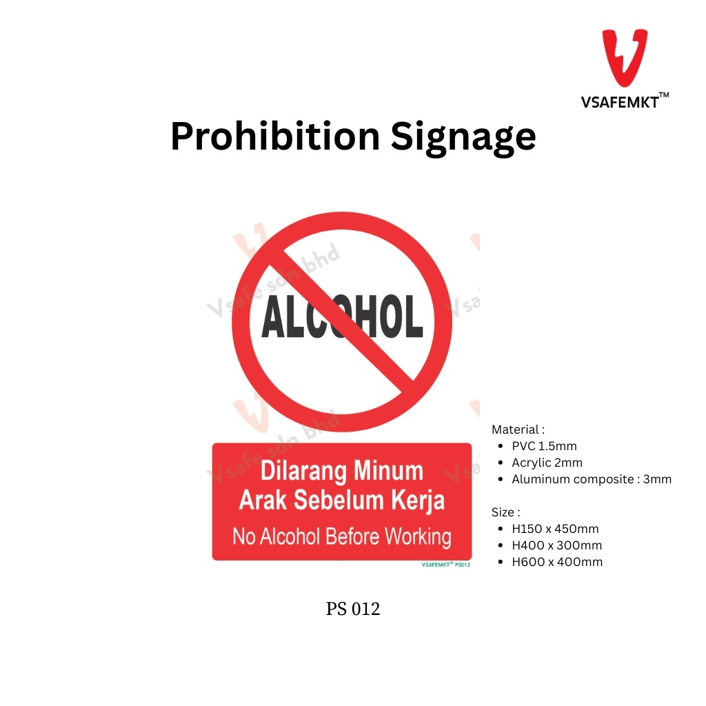 VSAFEMKT  - PS 012 Dilarang minum arak sebelum kerja