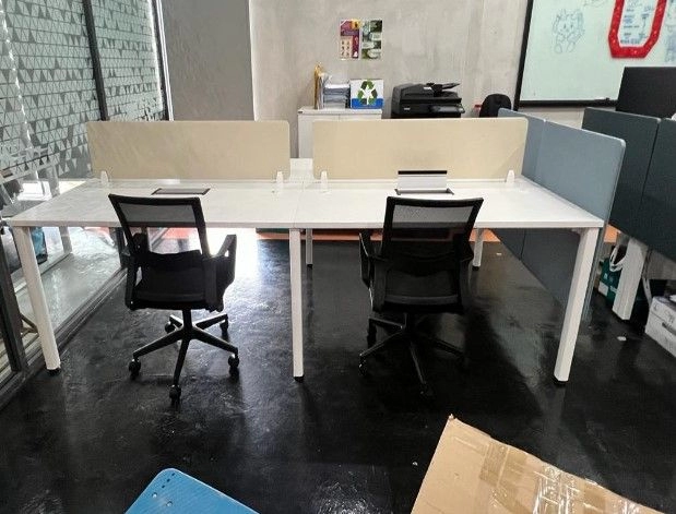 Office Furniture Petaling Jaya Office Workstation Table Cluster Of 4,2 Seater | Office Cubicle | Office Partition | Meja Pejabat
