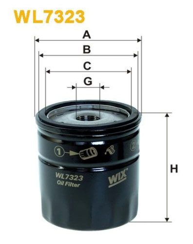 Original WIX Oil Filter WL7323 - for MAZDA 3 (BK) 2.0