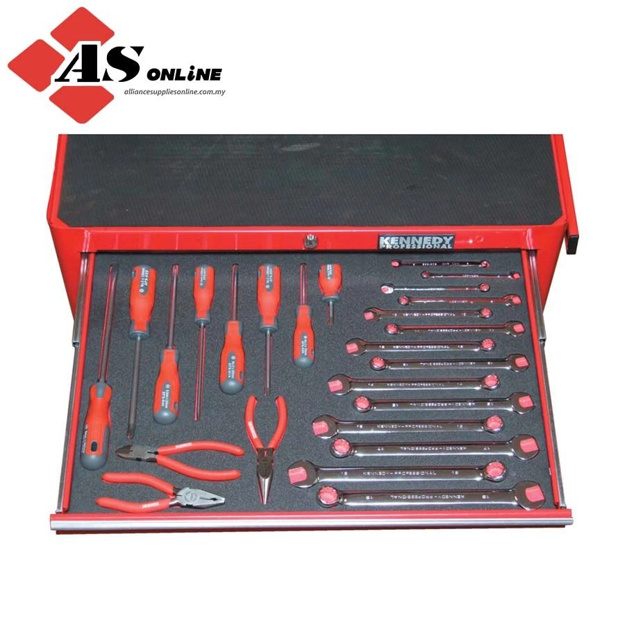 KENNEDY 25 Piece Roller Cabinet Tool Kit / Model: KEN5955540K