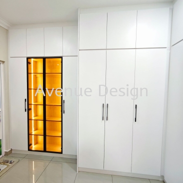 Melamine Storage Cabinet + Display Cabinet at Bukit Serdang