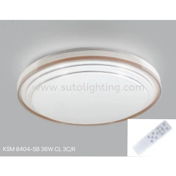 KOSOOM Skyline Brown Ceiling Light 3C 36W-72W Remote Function