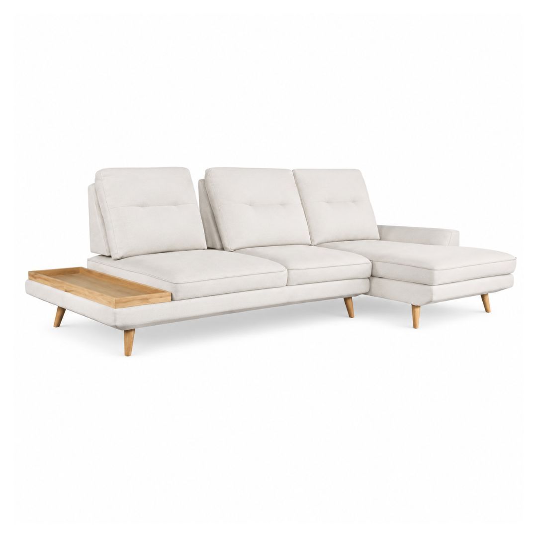 2 Seater Fabric Sofa C/W Left Arm Sofa & Tray