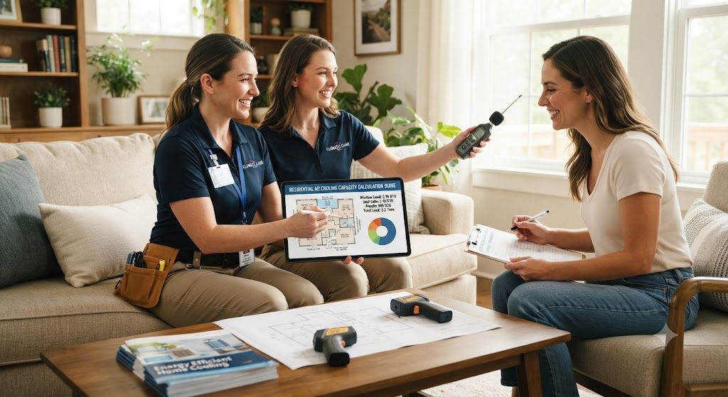 residential AC cooling capacity calculation guide