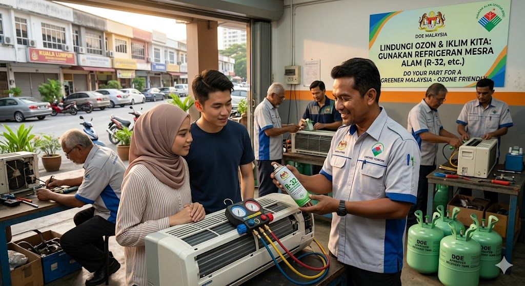 low ozone impact refrigerant Malaysia DOE