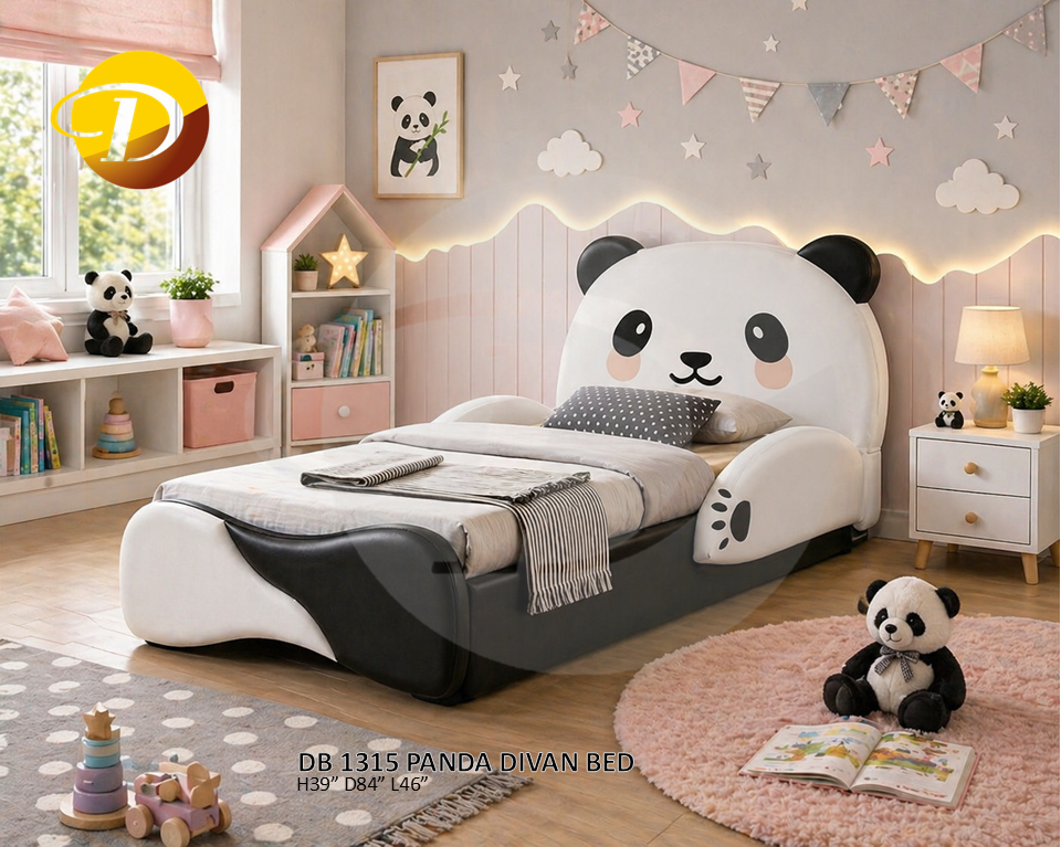 Best Selling Kid Bedroom Series - Panda DB 1315 - Single & Super Single are Available (Pre-Order)