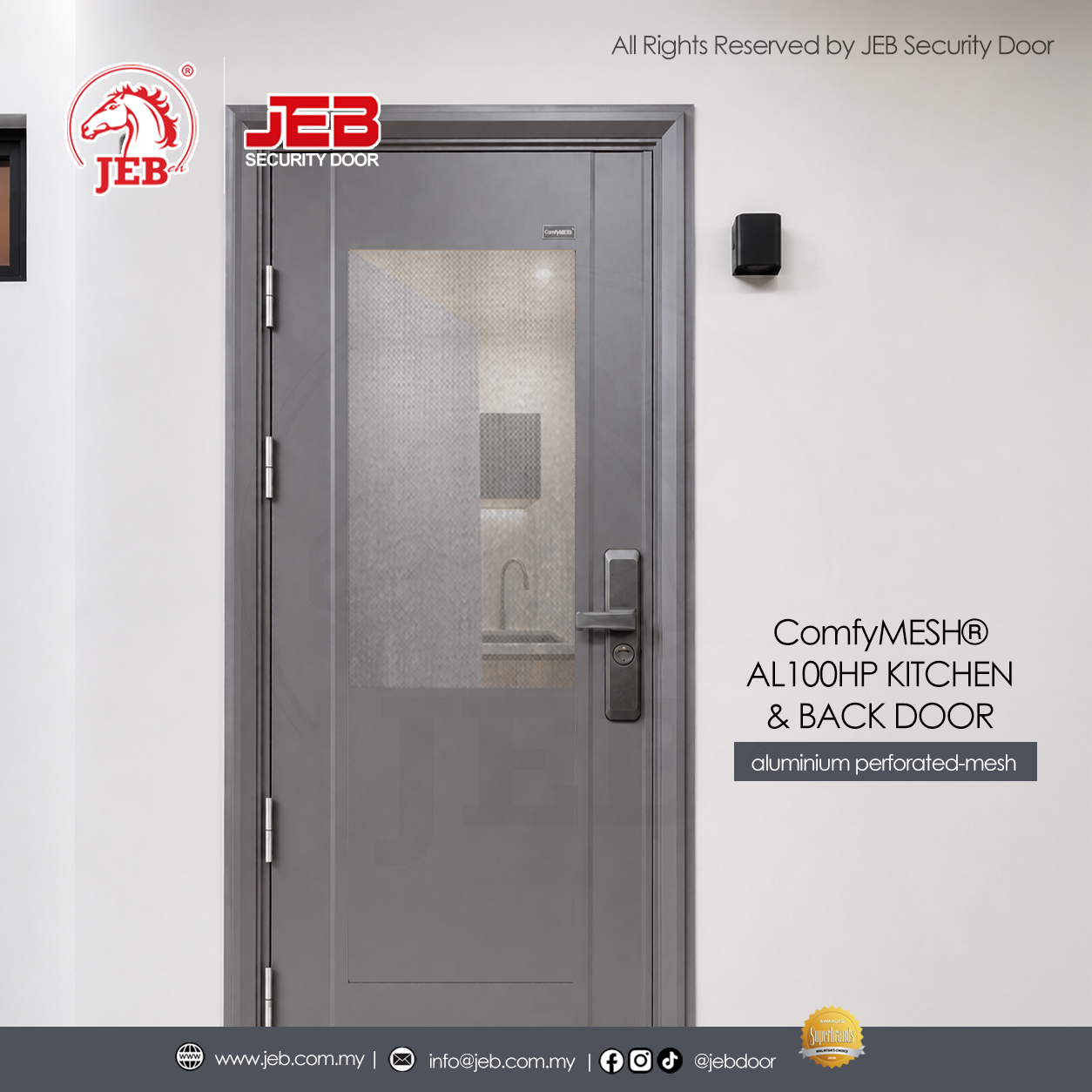 ComfyMESH庐 AL100HP Kitchen Door/Back Door