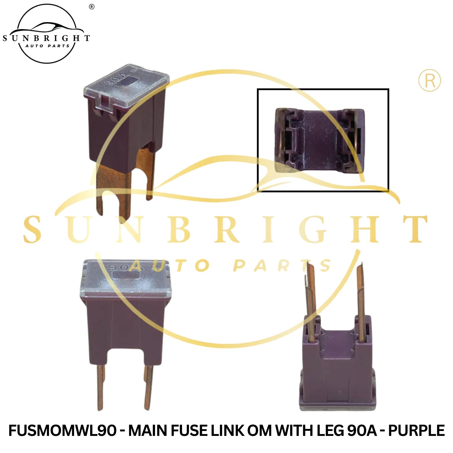 FUSMOMWL90 - MAIN FUSE LINK OM WITH LEG 90A - PURPLE