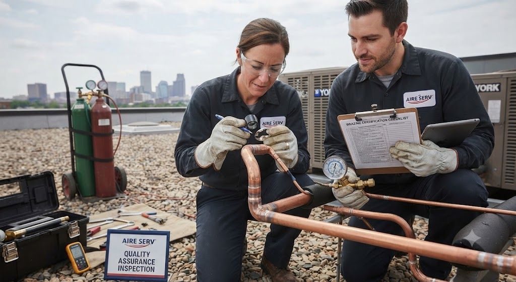 HVAC refrigeration brazing joint quality control