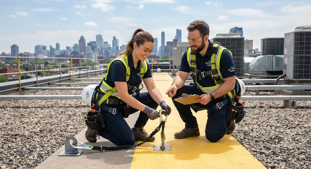 safe fall prevention for HVAC technicians
