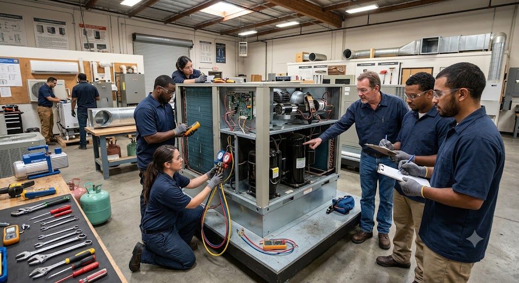 Commercial HVAC maintenance practical training