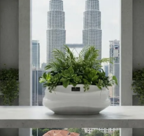 Ceramic Flowerpot Supplier Kuala Lumpur PC1247-18542-MW | Eden Landscape Sdn Bhd