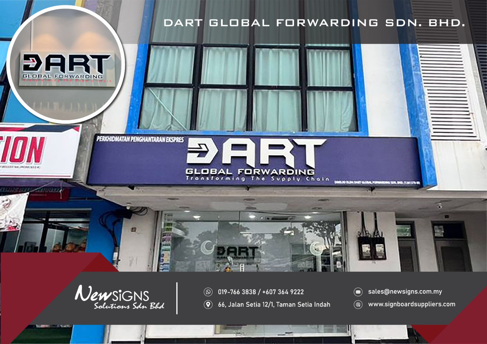 DART GLOBAL FORWARDING SDN. BHD. - Acp Base with Stainless Steel BA