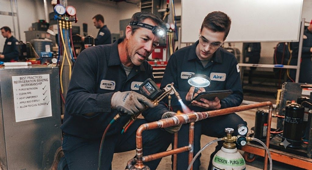 refrigeration HVAC brazing workmanship best practices
