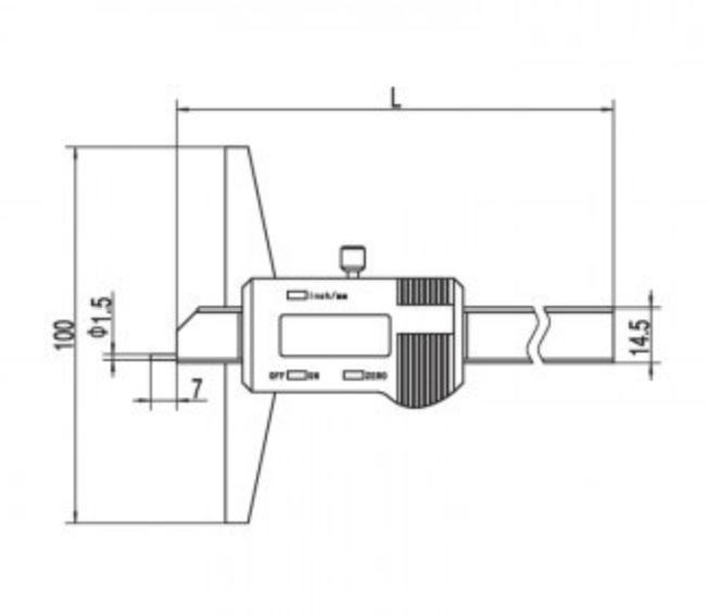 GUANGLU Digital depth gauge with probe head
