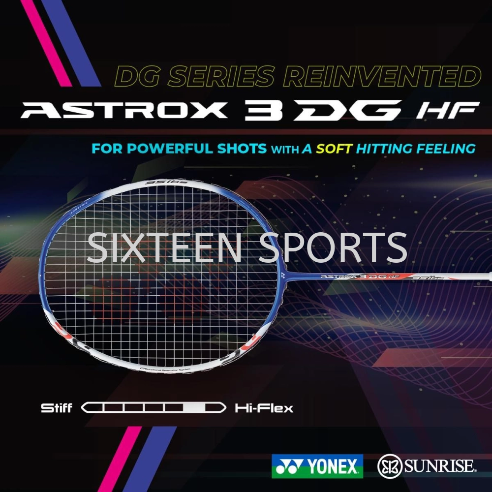 Yonex Astrox 3DG HF Badminton Racket (C/W Yonex BG5 Match string & Overgrip)