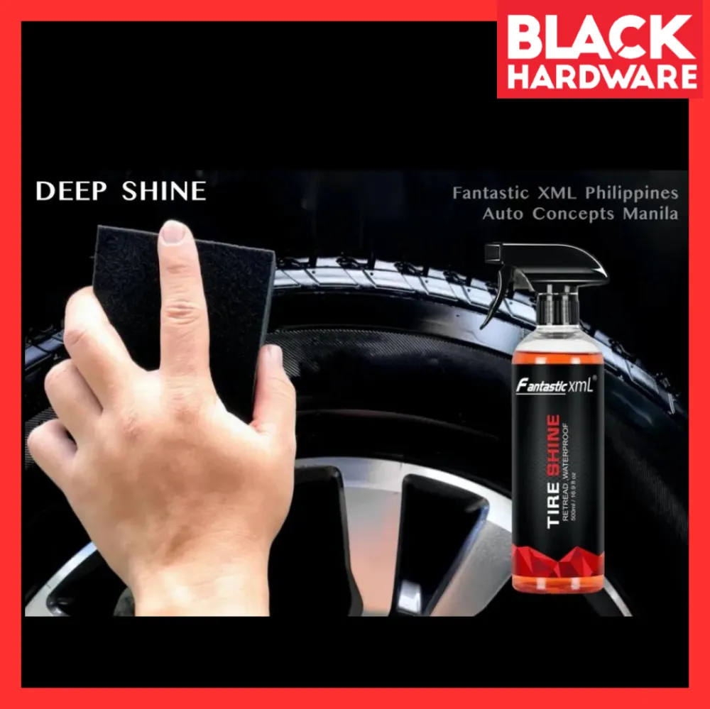 Black Hardware Tyre Wax Tayar Polish Tayar Kilat Pengilat Tayar Kereta Car Tyre Polish Tyre Shine Spray Tire Wax 輪胎 光亮劑