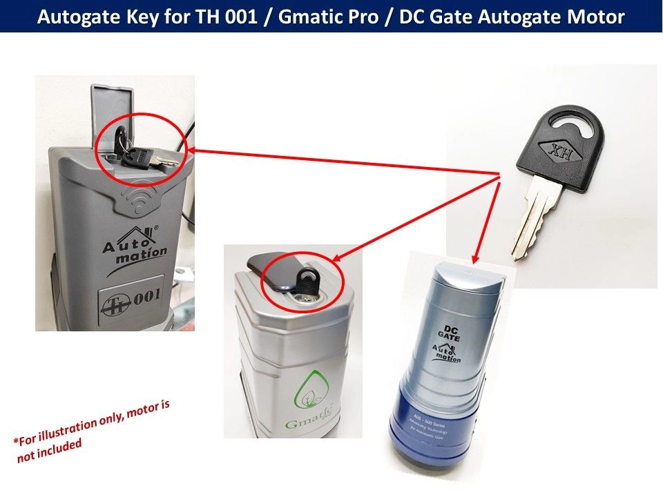 Autogate Motor Key for TH 001 / Gmatic Pro / DC Gate 