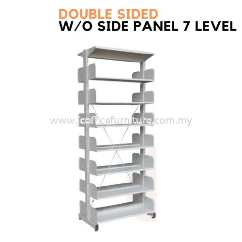 Library Rack Double Sided without Side Panel (7 Level)