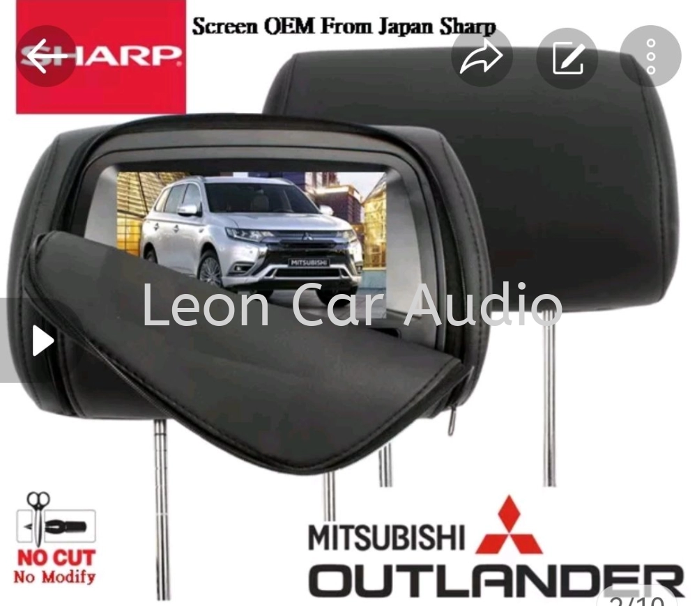 Mitsubishi xpander oem 8" fhd headrests led monitor