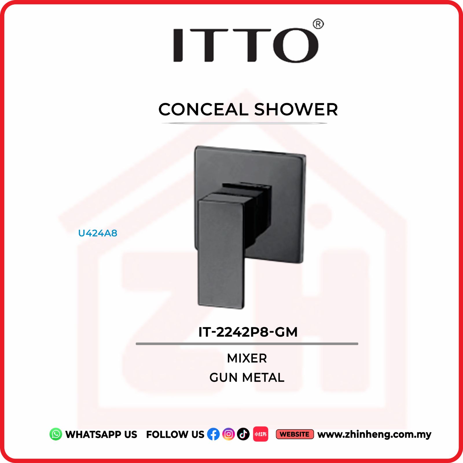 ITTO CONCEAL SHOWER TAP  IT-2242P8-GM
