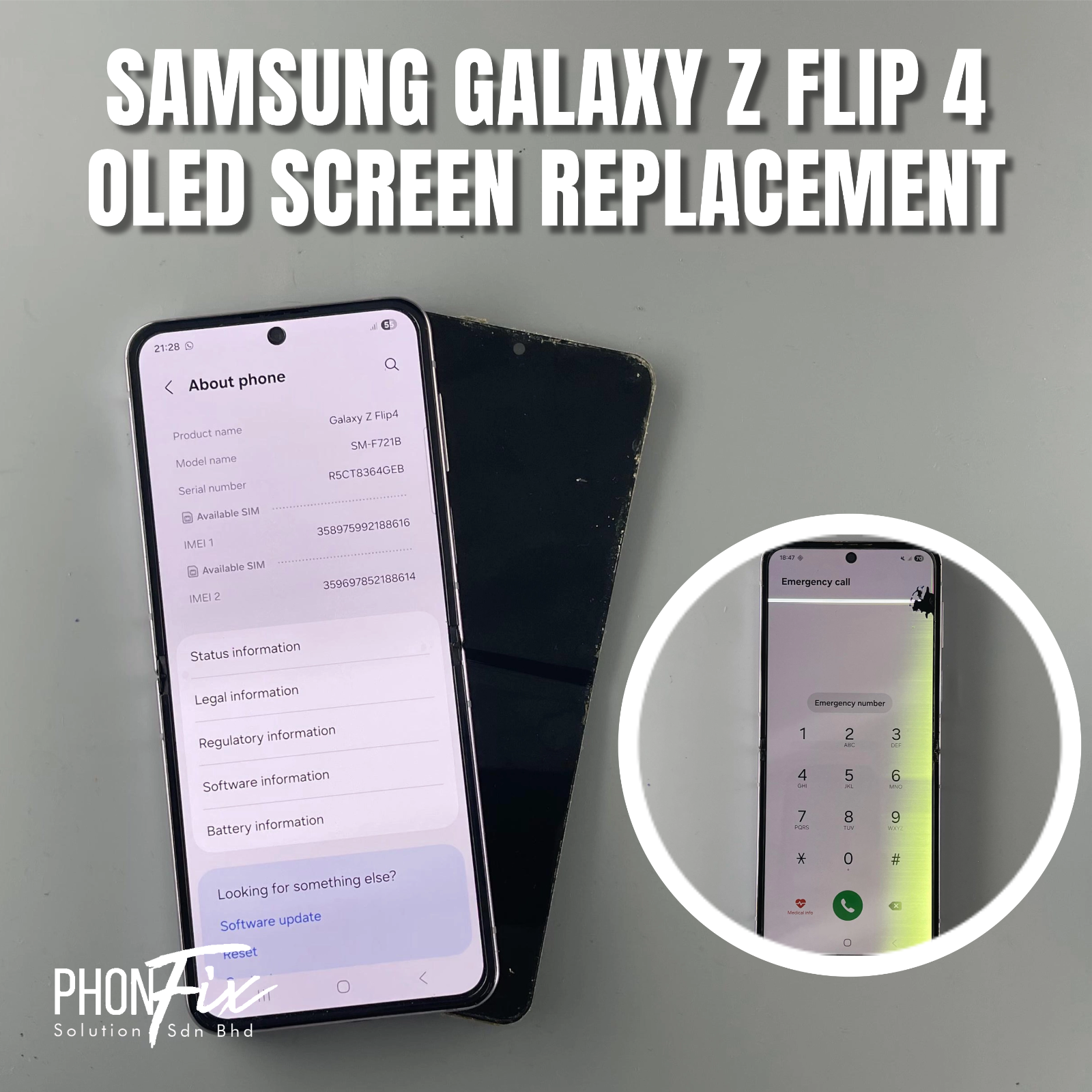 SAMSUNG GALAXY Z FLIP 4 OLED SCREEN REPLACEMENT