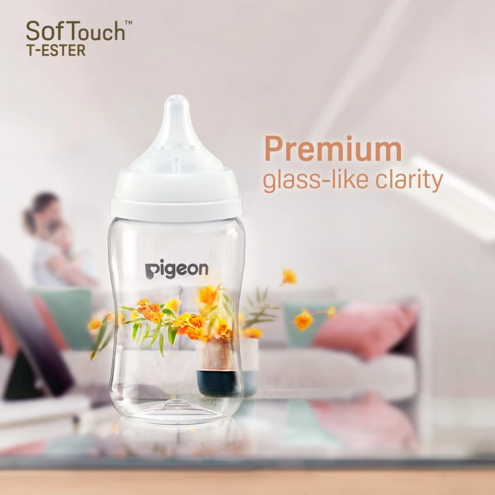 PIGEON SofTouch™ Wide-Neck T-Ester Nursing Bottle Dewdrop 200ml/300ml