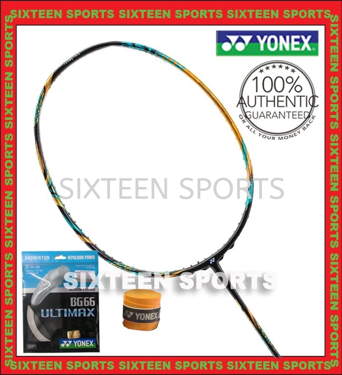 Yonex Astrox 88D Pro Badminton Racket (C/W Yonex BG66 UM string & Ac102 Overgrip)