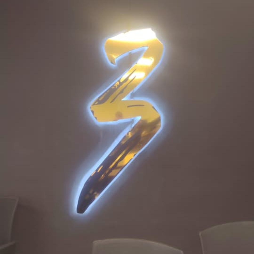 Stainless Steel Gold | Backlit Signage